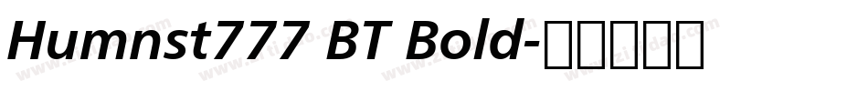 Humnst777 BT Bold字体转换
